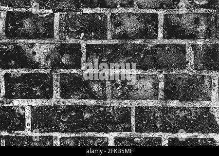 Distressed overlay texture of old brick wall, grunge background. abstract vector illustration. Stock Vector