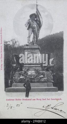 Statue of Andreas Hofer, Tyrolean National Hero, in Innsbruck (Austria).  Paris, Fondation Napoléon Stock Photo