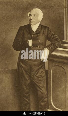 Pierre Antoine Berryer (1790-1868). Lawyer and politician. Renowned for his defence during the trial of Cambronne, Chateaubriand and Louis Napoléon Bonaparte.  Photograph from 1863. Stock Photo