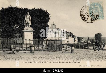 CHATEAU-THIERRY. French department: 02 - Aisne Postcard End of 19th century - beginning of 20th century Stock Photo