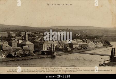 VIREUX-WALLERAND. French department: 08 - Ardennes Postcard End of 19th century - beginning of 20th century Stock Photo