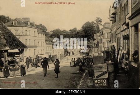 SAINT-GEORGES-DU-VIEVRE. French department: 27- Eure. Region: Normandy (formerly Upper Normandy). Postcard End of 19th century - beginning of 20th century Stock Photo