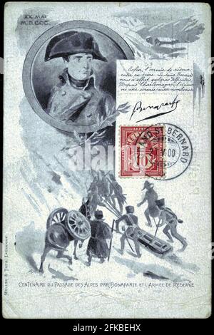 Centenary of the Crossing of Alps by Napoleon Bonaparte.  Campaign in Italy. 1800  Paris, Fondation Napoléon Stock Photo