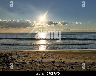 Beautiful sea and sky view before sunset Stock Photo
