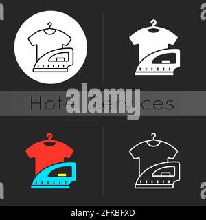 Laundry dark theme icon Stock Vector