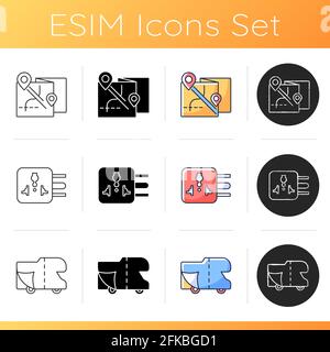 Travel icons set Stock Vector