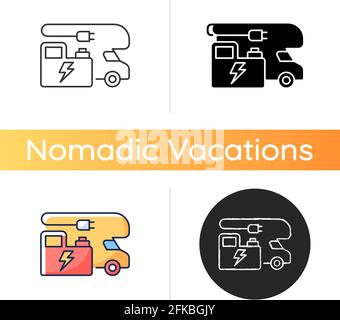RV power generators icon Stock Vector