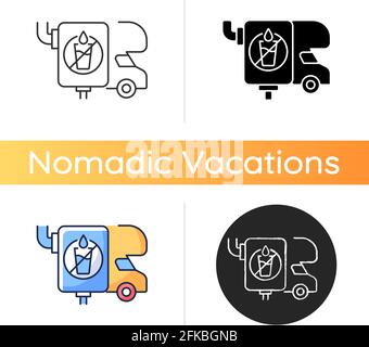 RV wastewater tanks icon Stock Vector