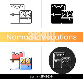 Packing cubes icon Stock Vector