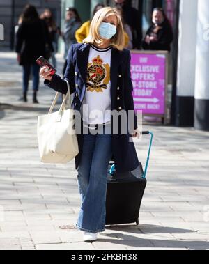 London, UK. 30th Apr, 2021. Kate Garraway arrives at the Global Radio Studios. Credit: Tommy London/Alamy Live News Stock Photo