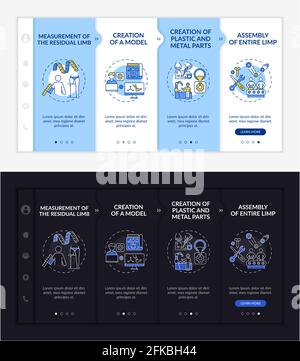 Prosthesis production onboarding vector template Stock Vector