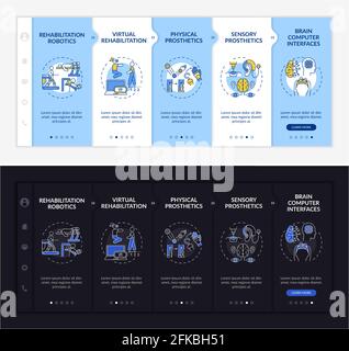 Assistive devices onboarding vector template Stock Vector