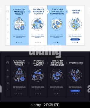 Artificial limb replacement onboarding vector template Stock Vector