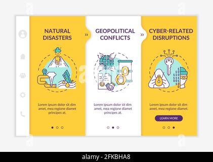 Energetic security risks onboarding vector template Stock Vector