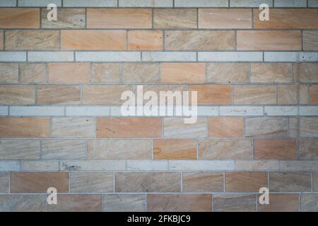 sandstone wall background texture with copy space Stock Photo