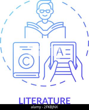 Literature concept icon Stock Vector