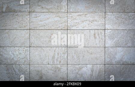 modern facade marbled tiles stone background texture with copy space Stock Photo