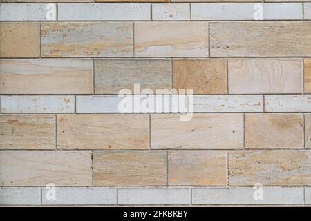 sandstone wall background texture with copy space Stock Photo
