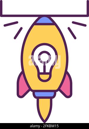 Ceiling in work RGB color icon Stock Vector