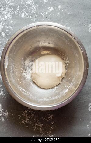 Cranberries and nuts bread dough in the making Stock Photo