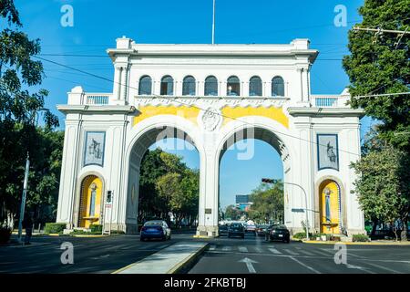 Entry gate to Guadalajara, Guadalajara, Jalisco, Mexico, North America Stock Photo