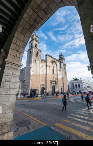 Merida Cathedral, Merida, Yucatan, Mexico, North America Stock Photo