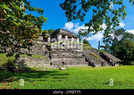 The Maya ruins of Palenque, UNESCO World Heritage Site, Chiapas, Mexico, North America Stock Photo