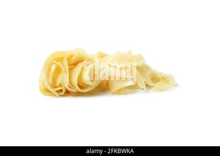 Pickled ginger slices isolated on white background Stock Photo