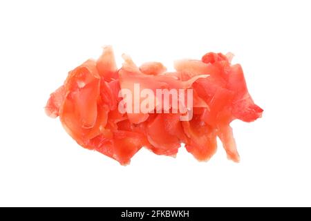 Pickled ginger slices isolated on white background Stock Photo