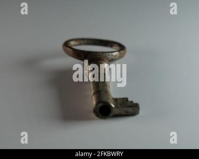 Vintage golden skeleton key isolated on white background Stock Photo ...