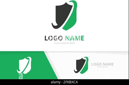 Simple shield logo template. Vector guard logotype design template. Stock Vector