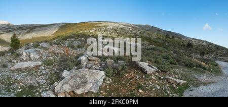 Sierrania de Ronda, high limestone mountain area, Andalucia, Malaga, Southern Spain. Stock Photo