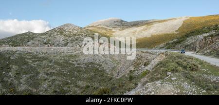 Sierrania de Ronda, high limestone mountain area, Ronda road, Andalucia, Malaga, Southern Spain. Stock Photo