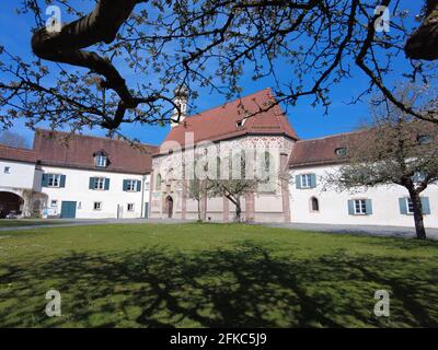 Blutenburg Castle and Palace Chapel in Munich, Germany Stock Photo