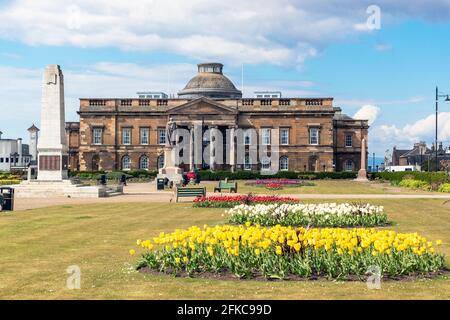 Sheriff Courthouse, viewed from Wellington Square, Ayr., Scotland, UK. The courthouse is 19th century construction, by architect Robert Wallace Stock Photo