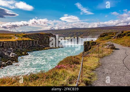 view of the Godafoss waterfall in Iceland Stock Photo