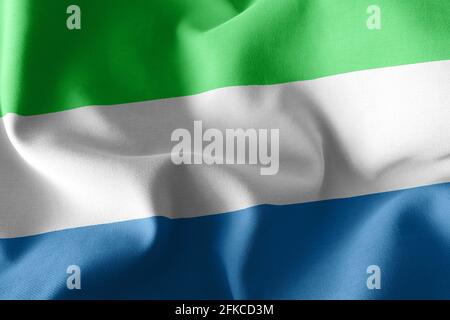 Sierra Leone waving flag Stock Photo - Alamy