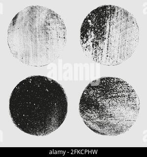 Grunge post Stamps Collection, Circles. Banners, Insignias , Logos, Icons, Labels and Badges Set . Template for your design Stock Vector