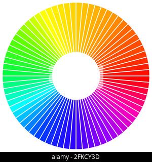 Gradient rainbow color circle. Isolated vector illustration on white background. spectrum round Template for your design Stock Vector