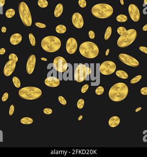 Realistic gold coins explosion isolated on transparent background ...