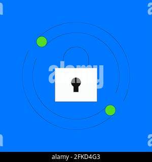 Reset or change password illustration Stock Vector