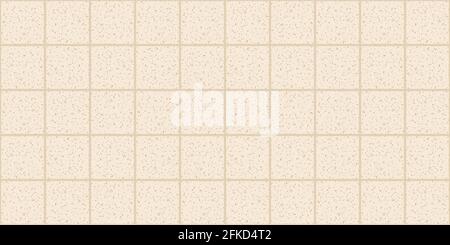 Background square stone tiles in beige with dots and spots. Geometric wallpaper Stock Vector