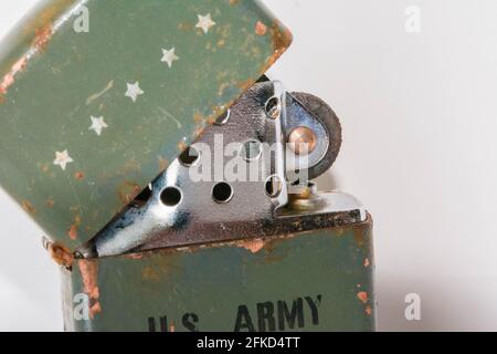 Rusty zippo lighter US Army Stock Photo - Alamy