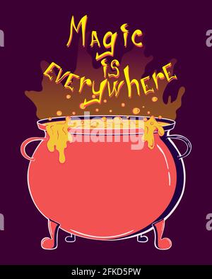 Magic is everywhere lettering poster Stock Vector