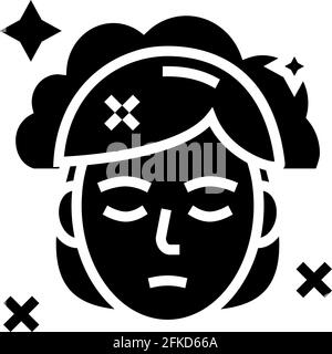 fainting disease glyph icon vector illustration Stock Vector