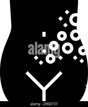 lichen shingles disease glyph icon vector illustration Stock Vector