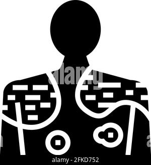 psoriasis disease glyph icon vector illustration Stock Vector