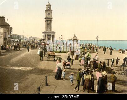 The Clock Tower in Herne Bay in Kent circa 1890-1900 Stock Photo