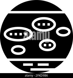 nummular eczema glyph icon vector illustration Stock Vector