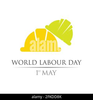 world labour day 1st of May logo vector illustration design template. Stock Vector